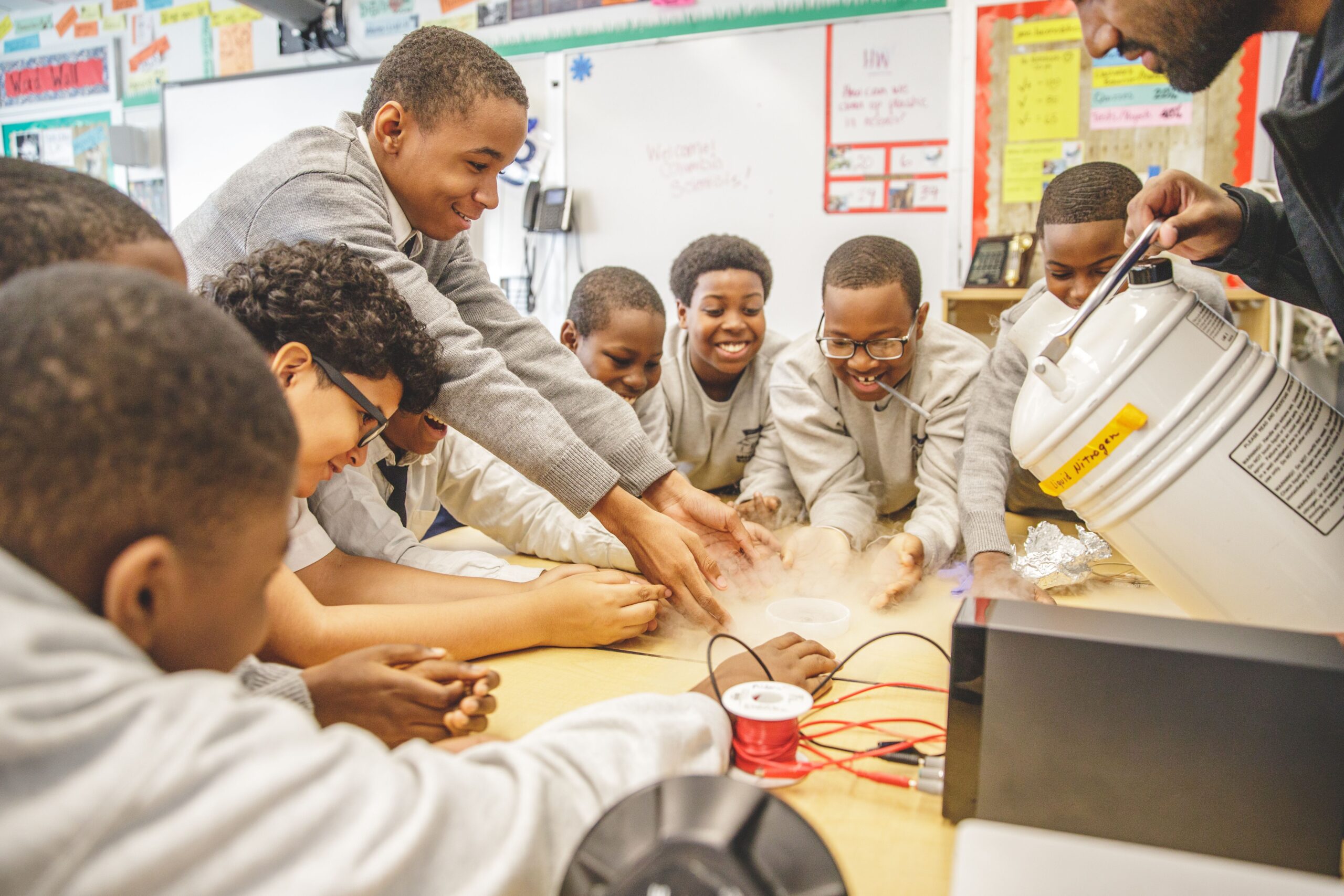 HCZ Promise Academy Middle School scholars in science class.