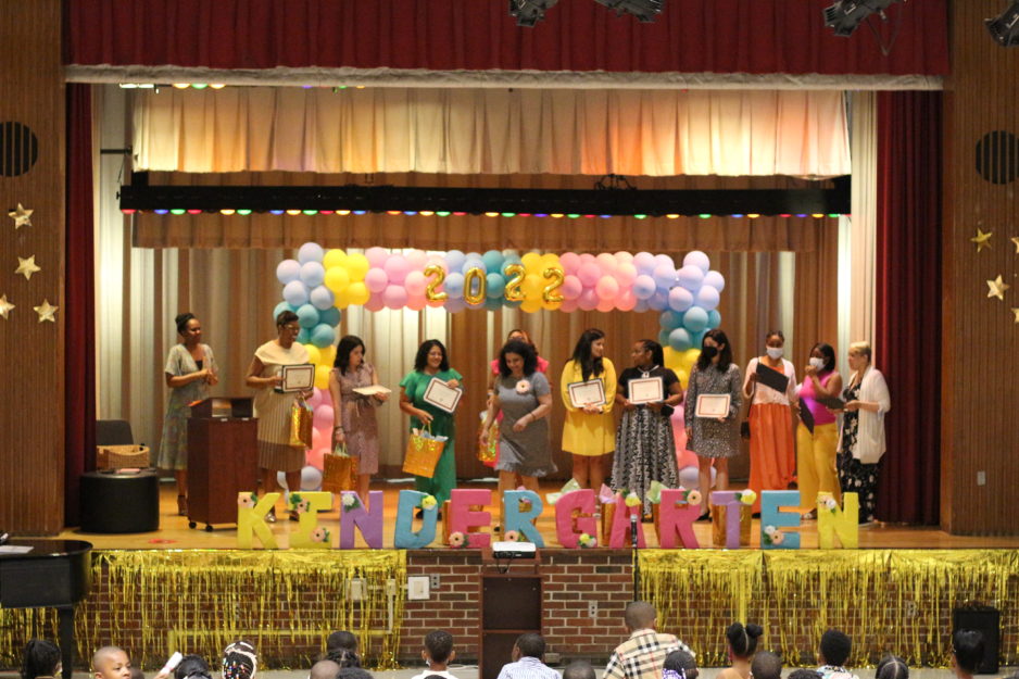 Promise Academy II Kindergarten scholars at ther graduation ceremony during Harlem Children's Zone Graduation Week 2022