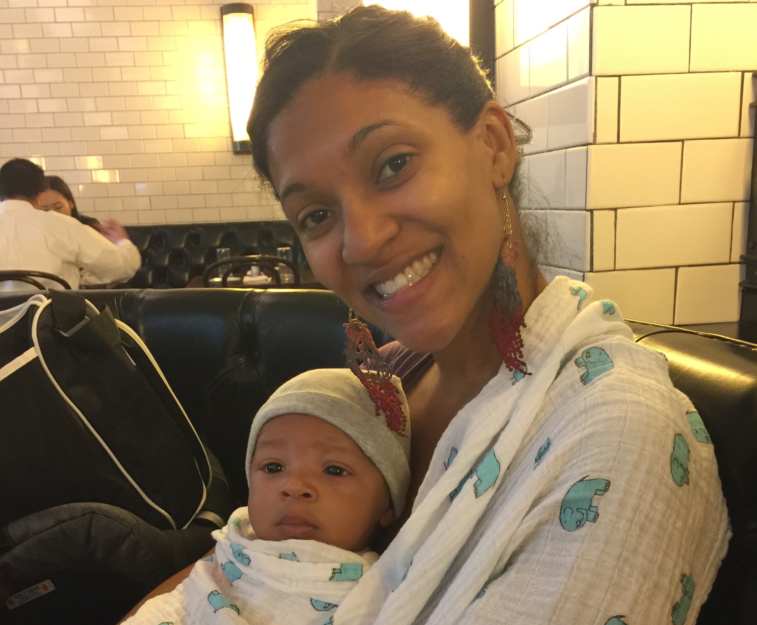Reyna Bonaparte with her infant son, Ezzie.