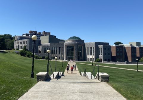 A college campus.